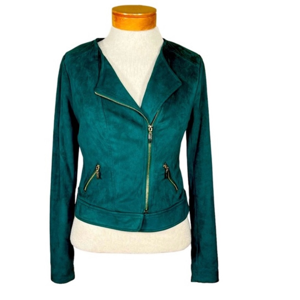 🌷✨Thalia Sodi Teal Leather Jacket - Picture 2 of 13